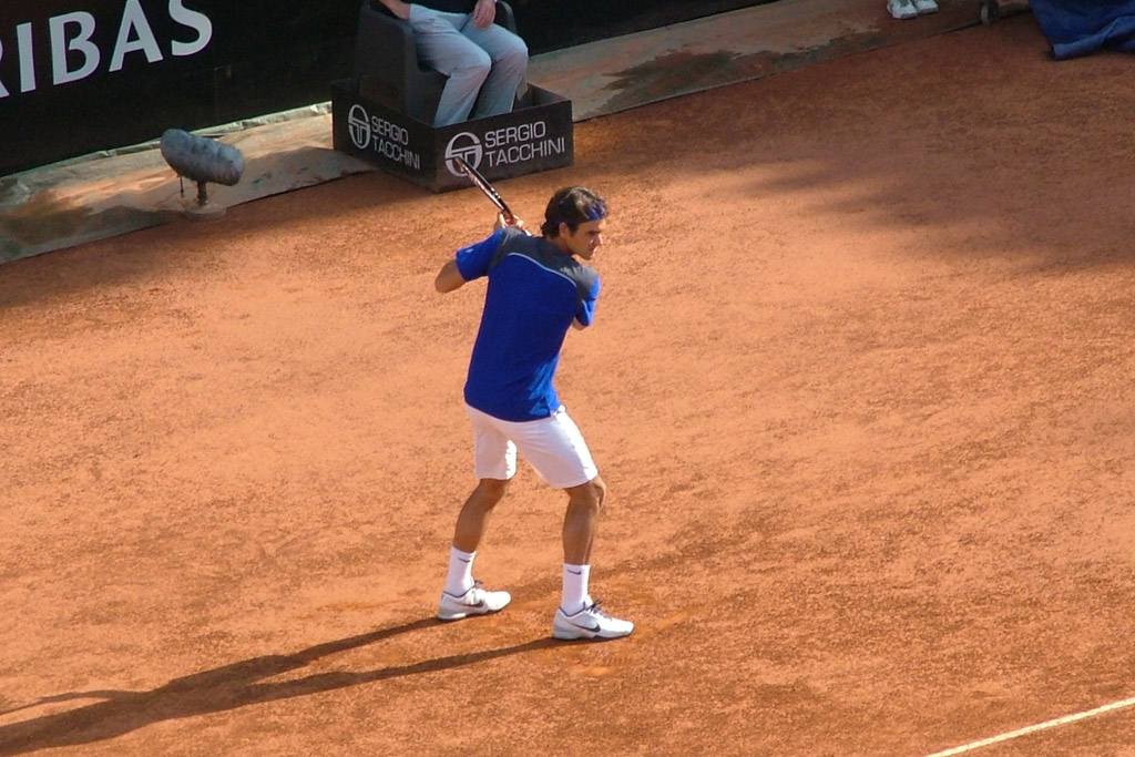 Roger Federer agli Internazionali BNL di Roma nel 2011