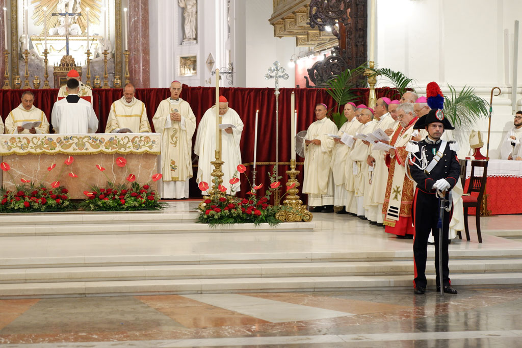 Momenti della celebrazione eucaristica in Cattedrale nel trentennale del martirio del Beato Giuseppe Puglisi