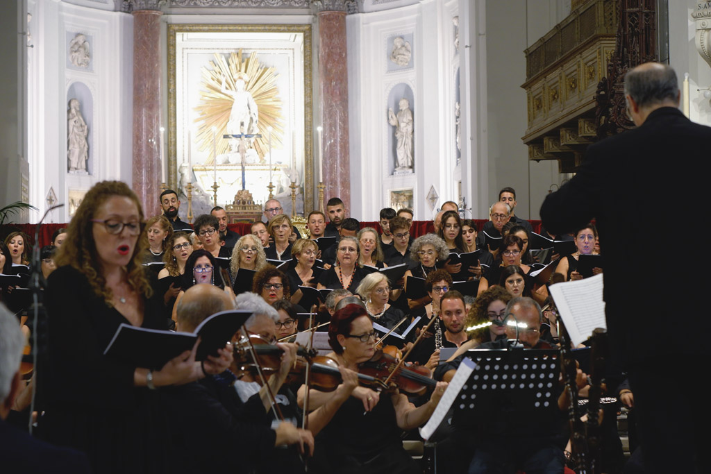 Momenti del Concerto nella Cattedrale di Palermo, diretto da Mons. Marco Frisina, nel Trentennale del martirio del Beato Giuseppe Puglisi