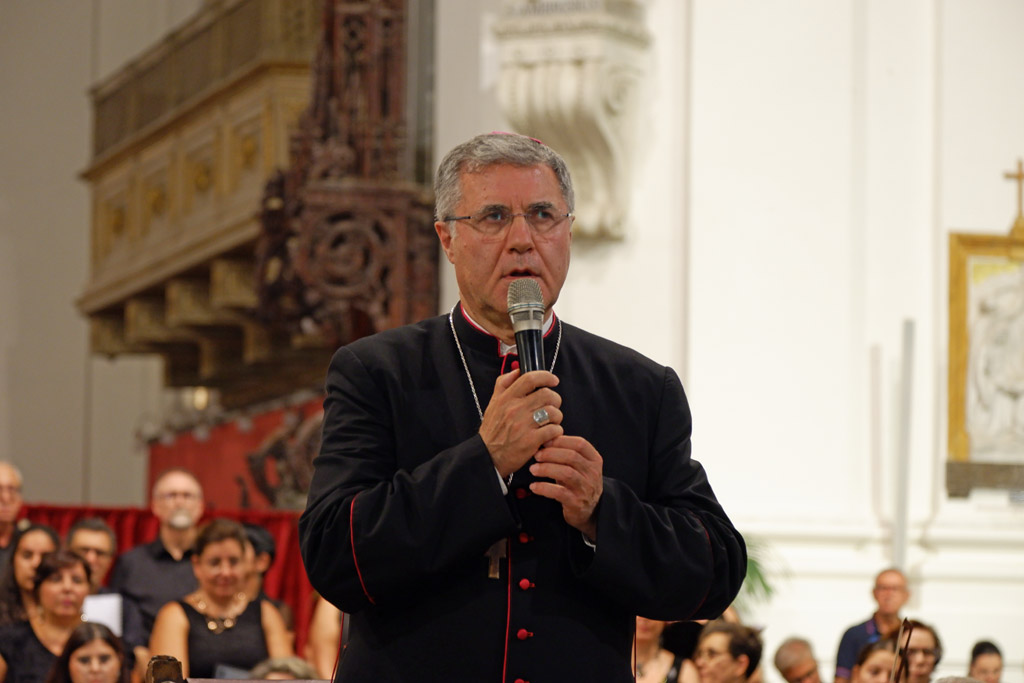 Momenti del Concerto nella Cattedrale di Palermo, diretto da Mons. Marco Frisina, nel Trentennale del martirio del Beato Giuseppe Puglisi