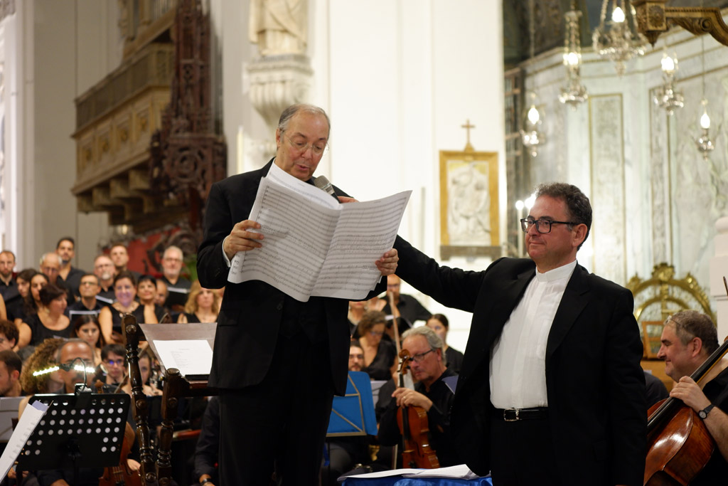 Momenti del Concerto nella Cattedrale di Palermo, diretto da Mons. Marco Frisina, nel Trentennale del martirio del Beato Giuseppe Puglisi