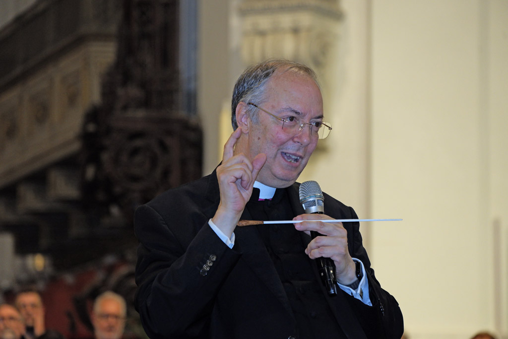 Momenti del Concerto nella Cattedrale di Palermo, diretto da Mons. Marco Frisina, nel Trentennale del martirio del Beato Giuseppe Puglisi