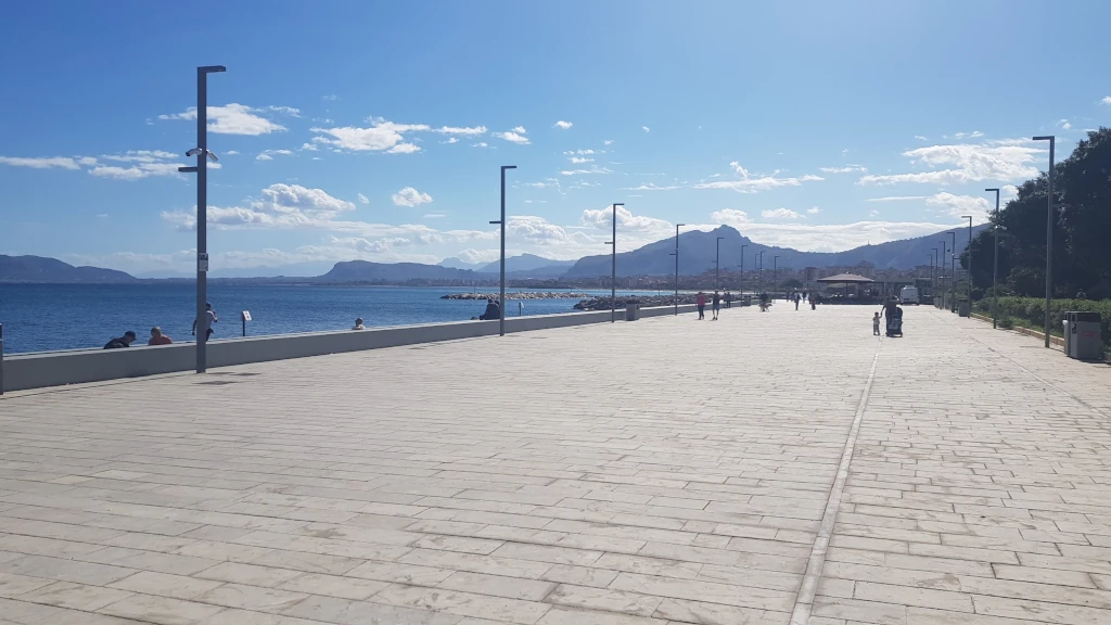 Terrazza sul mare al Foro Italico di Palermo